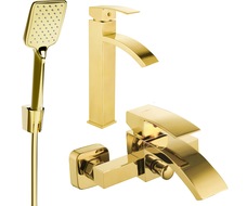 Mexen Libra R62 Badewannen-Set, gold - 745113R62-50