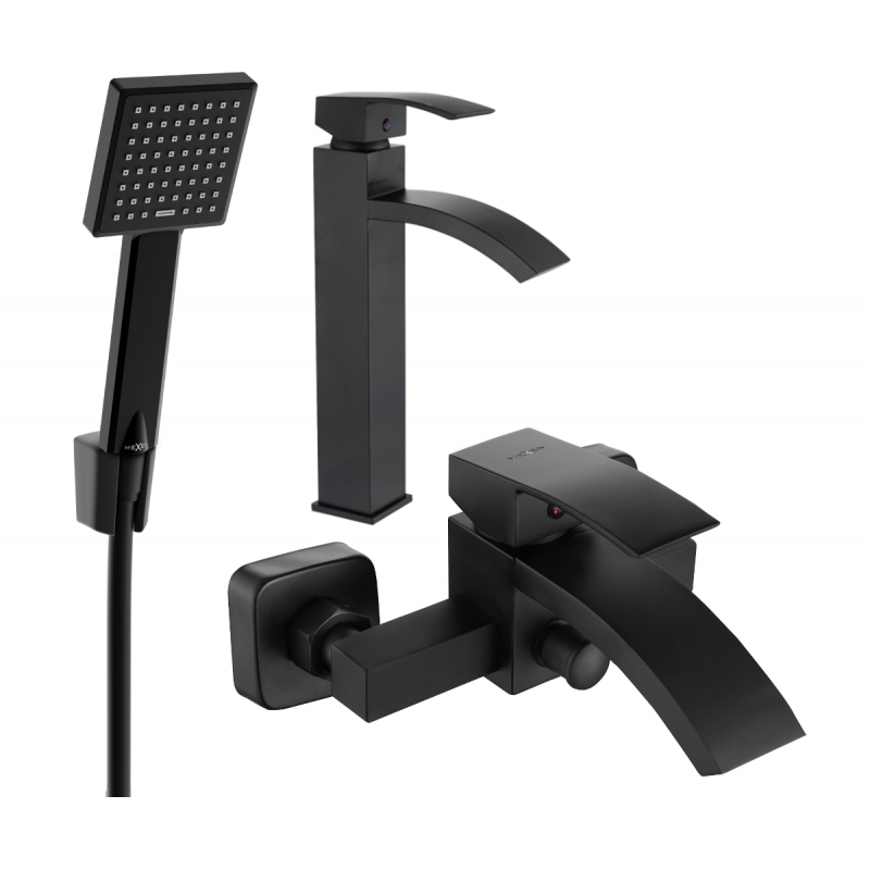 Mexen Libra R45 Badeset, schwarz - 745113R45-70
