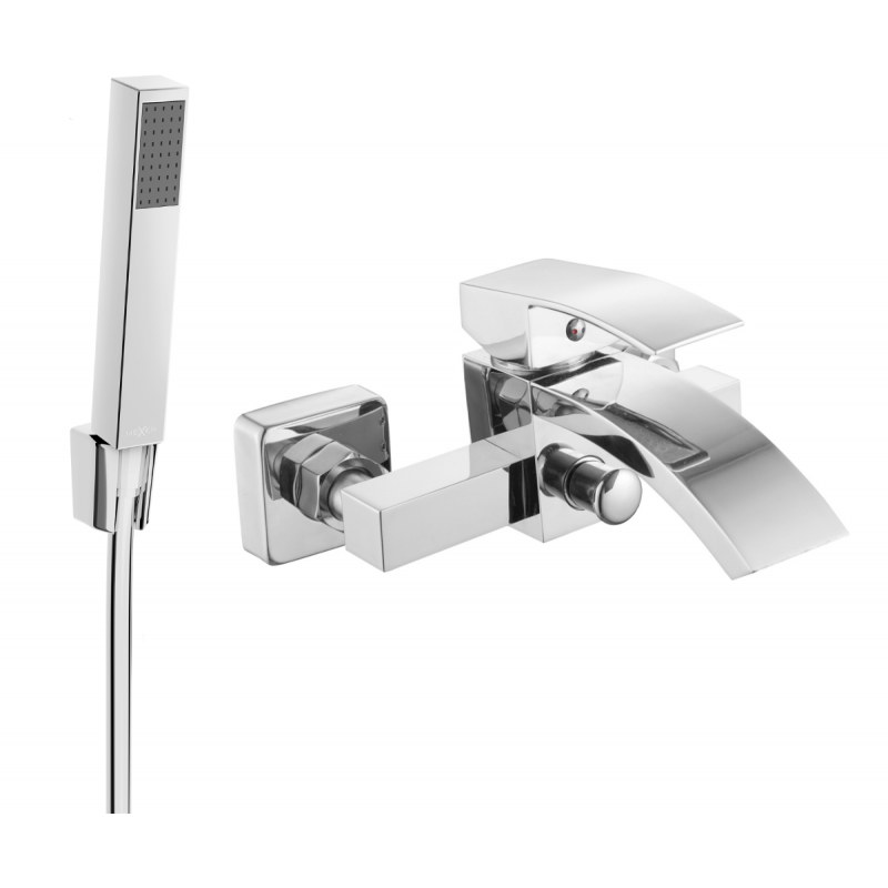 Mexen Libra R77 Badewannenarmatur mit Duschset, Chrom - 74513R77-00