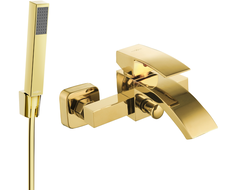 Mexen Libra R77 Badewannenarmatur mit Duschset, Gold - 74513R77-50