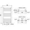 Mexen Mars elektrischer Heizkörper 700 x 400 mm, 300 W, Chrom - W110-0700-400-2300-01