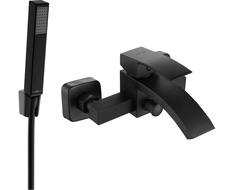 Mexen Libra R77 Badewannenarmatur mit Duschset, schwarz - 74513R77-70