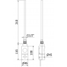 Mexen Mars Elektrische Heizung 700 x 400 mm, 300 W, Anthrazit - W110-0700-400-2300-66