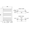 Mexen Mars elektrischer Heizkörper 700 x 500 mm, 300 W, Chrom - W110-0700-500-2300-01