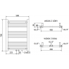 Mexen Mars elektrischer Heizkörper 700 x 500 mm, 300 W, weiß - W110-0700-500-2300-20