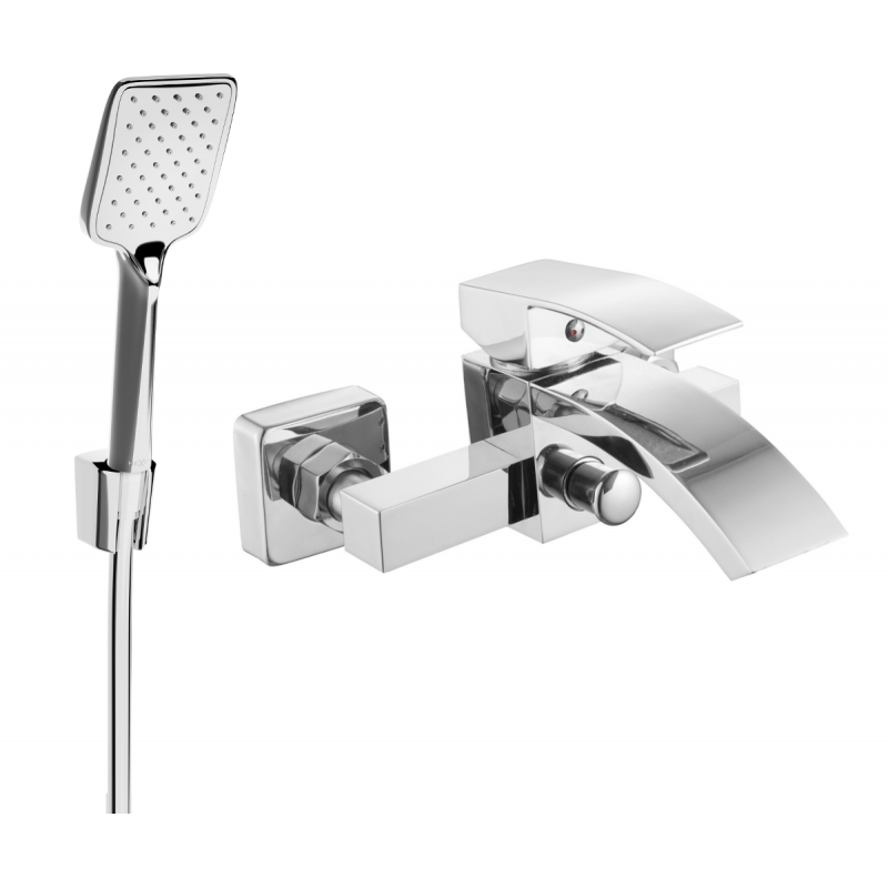 Mexen Libra R62 Badewannenarmatur mit Duschset, Chrom - 74513R62-00