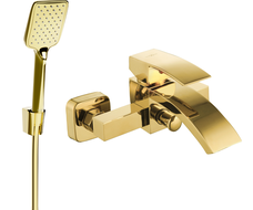 Mexen Libra R62 Badewannenarmatur mit Duschset, Gold - 74513R62-50