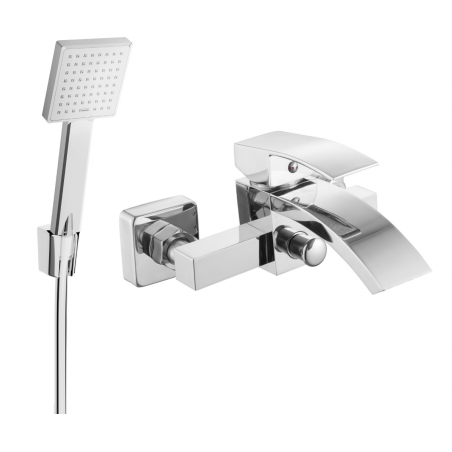 Mexen Libra R45 Badewannenarmatur mit Duschset, Chrom - 74513R45-00