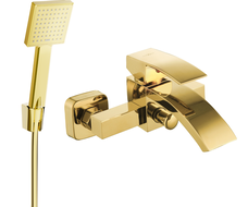Mexen Libra R45 Badewannenarmatur mit Duschset, gold - 74513R45-50