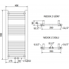 Mexen Mars elektrischer Heizkörper 900 x 400 mm, 300 W, schwarz - W110-0900-400-2300-70