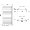 Mexen Mars Elektrischer Heizkörper 900 x 500 mm, 300 W, Chrom - W110-0900-500-2300-01
