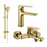 Mexen Lynx DQ62 Badezimmerset, gold - 745903DQ62-50