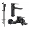 Mexen Lynx DQ62 Badewannenset, schwarz - 745903DQ62-70