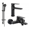 Mexen Lynx DQ40 Badewannen-Set, schwarz - 745903DQ40-70