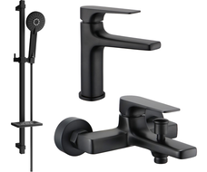 Mexen Lynx DQ40 Badewannen-Set, schwarz - 745903DQ40-70