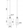Mexen Mars elektrischer Heizkörper 1200 x 600 mm, 600 W, schwarz - W110-1200-600-2600-70