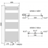 Mexen Mars Elektrischer Heizkörper 1500 x 600 mm, 600 W, Chrom - W110-1500-600-2600-01