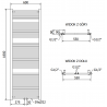 Mexen Mars Elektrische Heizung 1800 x 600 mm, 900 W, schwarz - W110-1800-600-2900-70