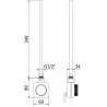 Mexen Mars elektrischer Heizkörper 900 x 400 mm, 300 W, weiß - W110-0900-400-6300-20