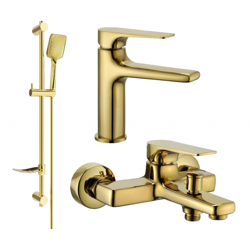 Mexen Lynx DF62 Badezimmerset, Gold - 745903DF62-50