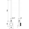 Mexen Mars elektrischer Heizkörper 1800 x 500 mm, 900 W, weiß - W110-1800-500-6900-20