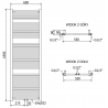 Mexen Mars Elektrischer Heizkörper 1800 x 600 mm, 900 W, weiß - W110-1800-600-6900-20