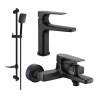 Mexen Lynx DF62 Badewannenset, schwarz - 745903DF62-70