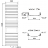 Mexen Bachus elektrischer Heizkörper 1600 x 500 mm, 900 W, schwarz - W109-1600-500-2900-70