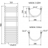 Mexen Eros elektrischer Heizkörper 900 x 318 mm, 300 W, weiß - W112-0900-318-2300-20