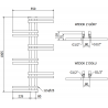 Mexen Jari elektrischer Heizkörper 1005 x 550 mm, 300 W, schwarz - W115-1005-550-2300-70