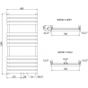 Mexen Jowisz elektrischer Heizkörper 1200 x 600 mm, 600 W, schwarz - W107-1200-600-2600-70