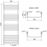 Mexen Apollo Elektrischer Heizkörper 1210 x 450 mm, 600 W, Weiß - W117-1210-450-2600-20