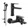 Mexen Lynx DF40 Badezimmerset, schwarz - 745903DF40-70