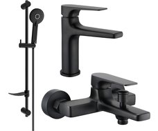 Mexen Lynx DF40 Badezimmerset, schwarz - 745903DF40-70