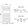 Mexen Hades elektrischer Heizkörper 800 x 400 mm, 300 W, schwarz - W104-0800-400-2300-70