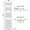 Mexen Hades elektrischer Heizkörper 1500 x 400 mm, 600 W, weiß - W104-1500-400-2600-20