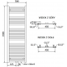 Mexen Hades elektrischer Heizkörper 1500 x 500 mm, 600 W, Chrom - W104-1500-500-2600-01