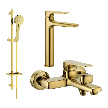 Mexen Lynx DQ40-Badewannen-Set, Gold - 745913DQ40-50