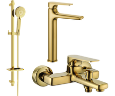 Mexen Lynx DQ40-Badewannen-Set, Gold - 745913DQ40-50