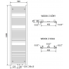 Mexen Hades elektrischer Heizkörper 1800 x 500 mm, 900 W, schwarz - W104-1800-500-2900-70