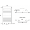 Mexen Uran Elektrischer Heizkörper 800 x 500 mm, 300 W, Chrom - W105-0800-500-2300-01