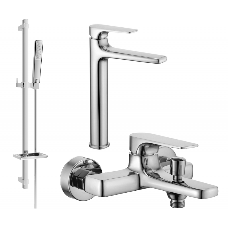 Mexen Lynx DQ72 Badewannen-Set, Chrom - 745913DQ72-00