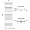 Mexen Uran Elektrischer Heizkörper 1800 x 600 mm, 900 W, weiß - W105-1800-600-2900-20