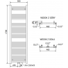 Mexen Pluton Elektrischer Heizkörper 1700 x 500 mm, 900 W, weiß - W106-1700-500-2900-20