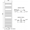 Mexen Pluton Elektrischer Heizkörper 1700 x 500 mm, 900 W, schwarz - W106-1700-500-2900-70
