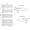 Mexen Amor Elektroschleife 1200 x 600 mm, 900 W, weiß - W120-1200-600-2900-20