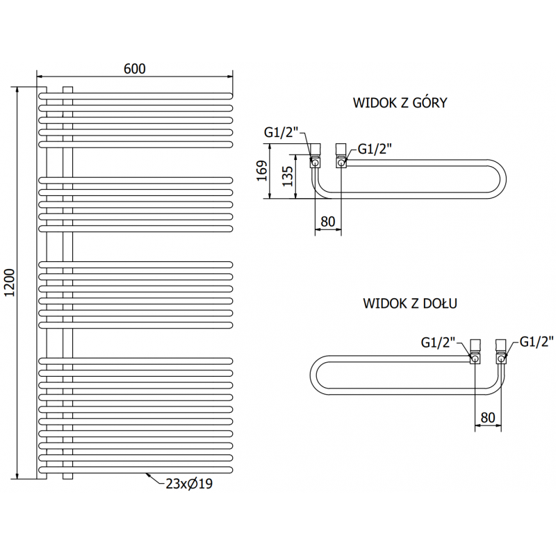 Mexen Amor Elektrischer Heizkörper 1200 x 600 mm, 900 W, Schwarz - W120-1200-600-2900-70