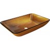 Mexen Megan Glaswaschbecken Aufsatz 56 x 36 cm, gold - 24135650