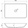 Mexen Megan Glas-Waschbecken zur Aufsatzmontage 56 x 36 cm, weiß - 24135630