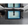 Mexen Megan Glas-Waschbecken zur Aufsatzmontage 56 x 36 cm, blau - 24135647